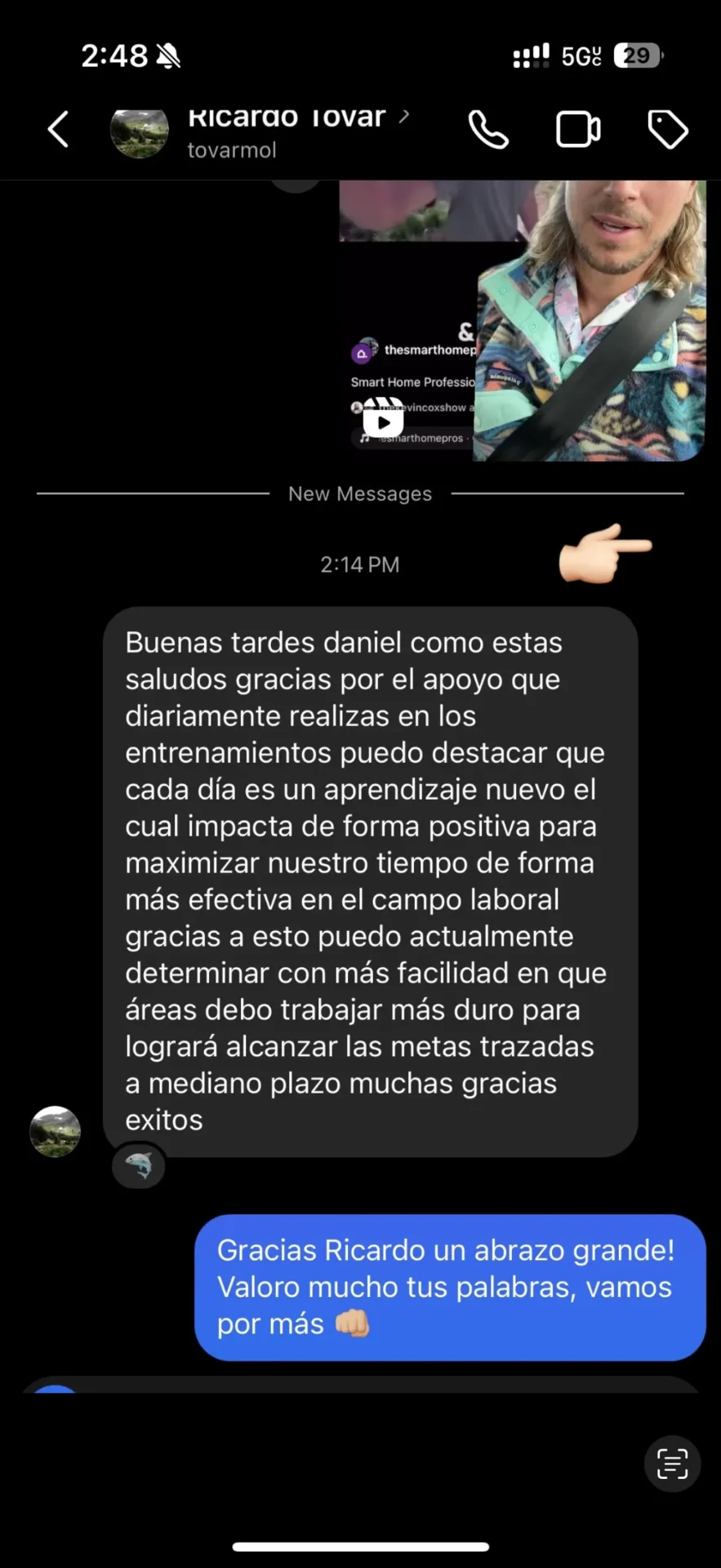 Testimonio de Ricardo Tovar