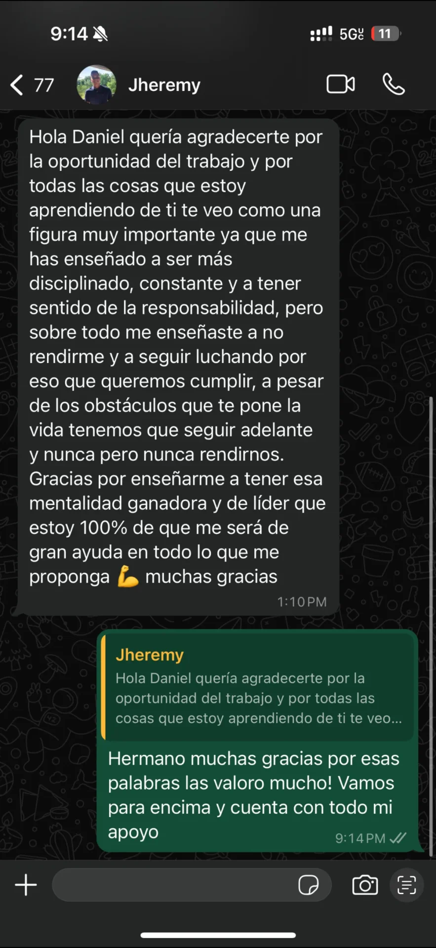 Testimonio de Jheremy